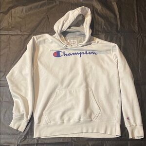 Champion White Pullover Hoodie